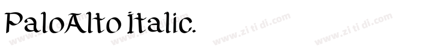 PaloAlto Italic字体转换